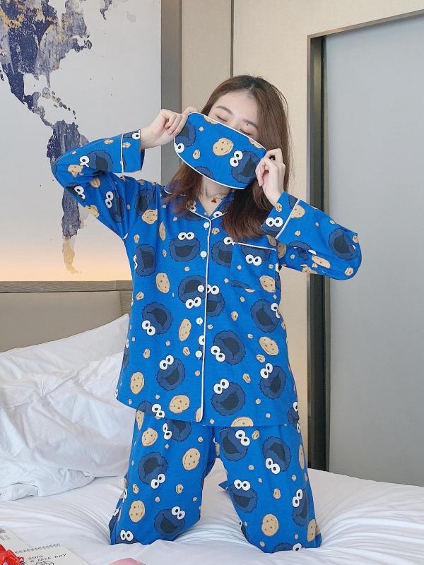 Nơi bán Autumn Cartoon Cute Sesame Street Long Sleeved Pants Pajamas Home Suit