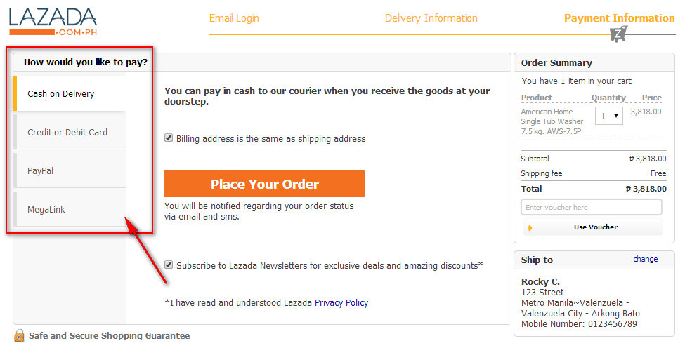 Lazada Payment | hacking post