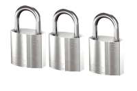 Abloy 3 pcs. PL320 High Security Keyed-Alike Solid Brass Padlock 33mm