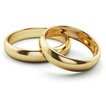 18k Gold Plated Simple Plain Couple Wedding Ring