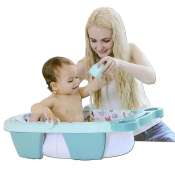 LOGO Portable Bathtub Bathing TubFold Away Baby Bath