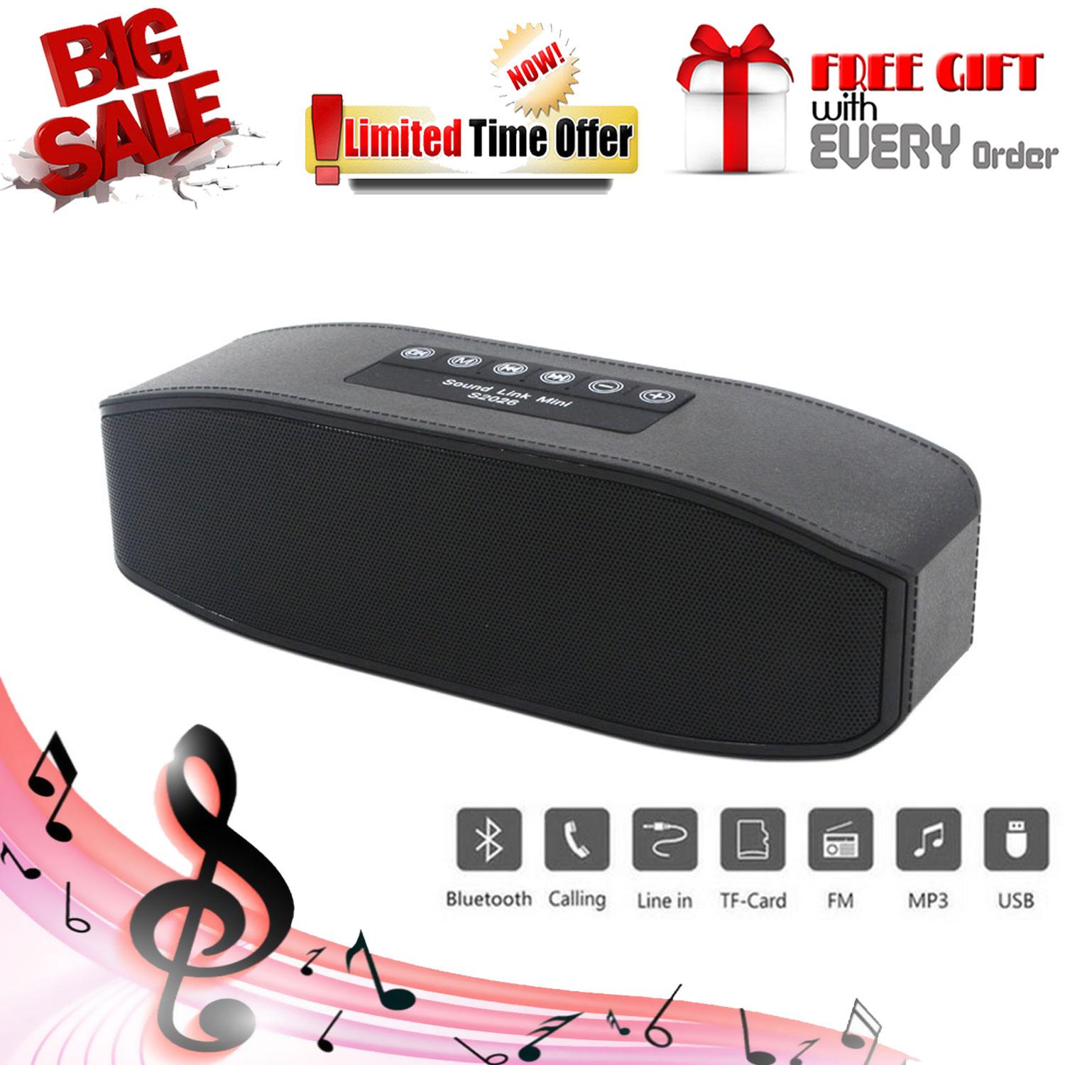 S2026 Multi-Function Portable Wireless Bluetooth Speaker W/ FREE GIFT