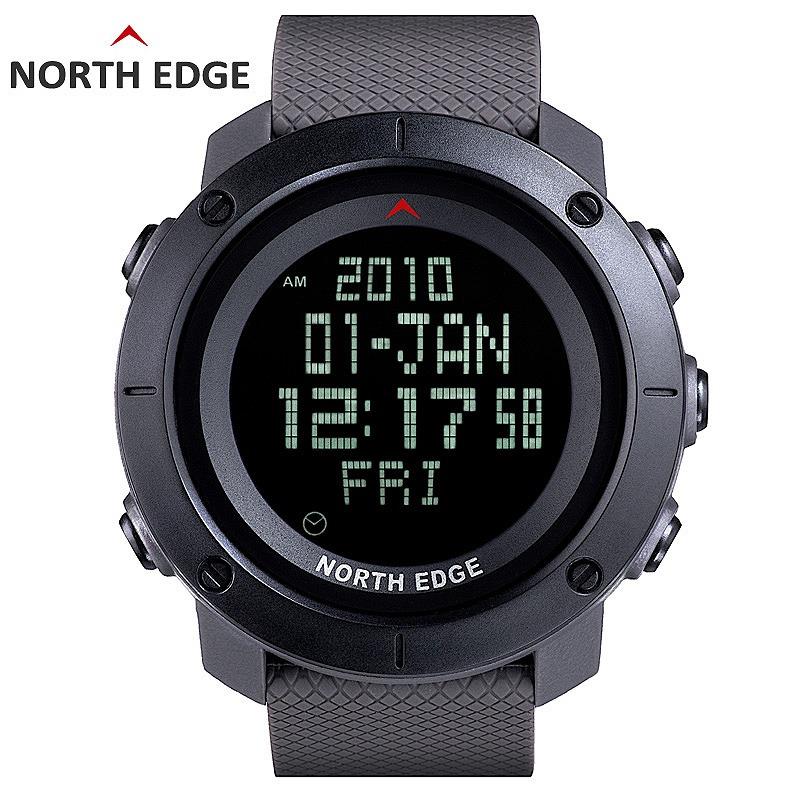 NORTH EDGE Men's sports Digital watch Hours for Running Swimming military army watches water resistant 50m stopwatch timer