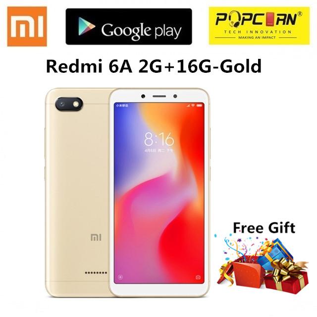 Xiaomi Redmi 6A 2GB RAM 16GB ROM 5.45 Inch Full Screen 13MP+5MP Camera AI Face Dual Sim Cards Smartphone Mobile Phone