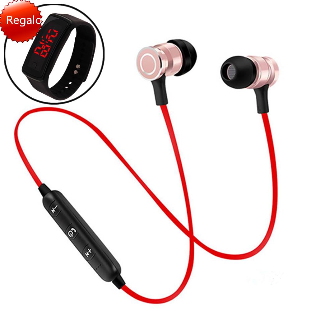 S6 V2 Wireless Bluetooth Headset Sweat proof Earphone with Microphone Headset+led watch(Black)