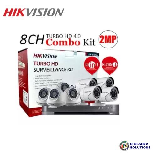 Hikvision TVI-8CH4D4B-2MP 1080P 8CH HDTVI Combo (DS-7208HQHI-K1, DS-2CE16D0T-IRPF x 4, DS-2CE56D0T-IRPF x 4)