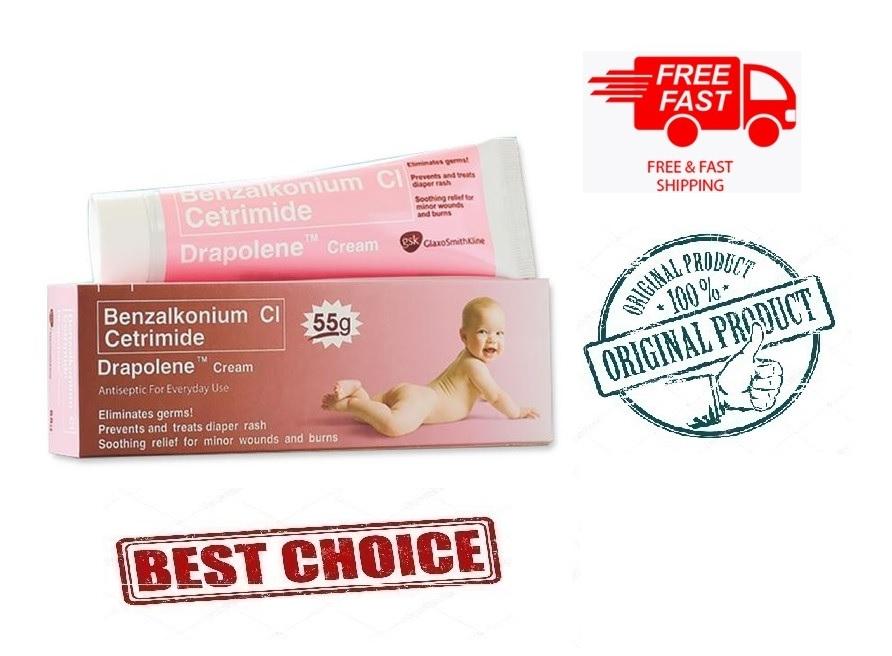 Authentic DRAPOLENE Cream (Benzalkonium Chloride Cetrimide) 55g - 1pc