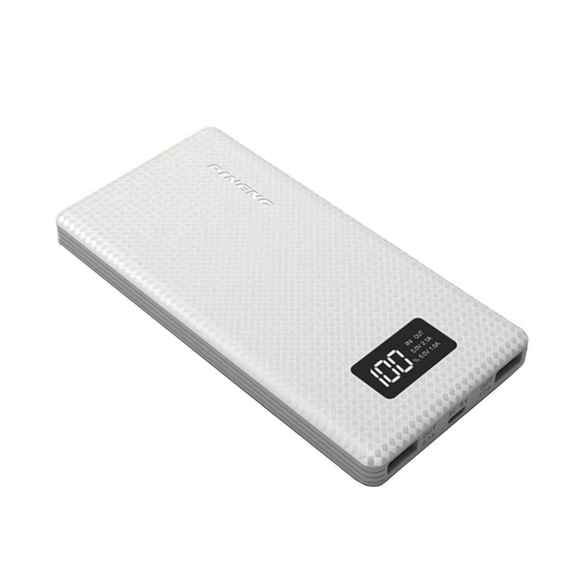 Pineng PN-963 10000mah Lithium Polymer w/ Intelligent Identification System Powerbank (White)