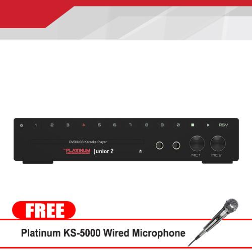 THE PLATINUM KS-10 PLUS JUNIOR 2 DVD KARAOKE PLAYER WITH 14,960 SONGS WITH FREE PLATINUM KS-5000 WIRED MICROPHONE