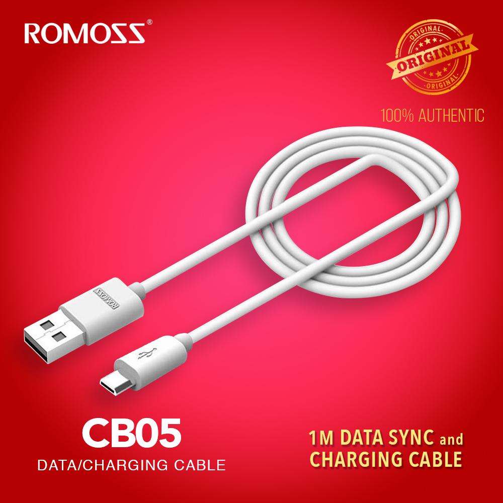 ROMOSS CB05 1M Micro USB Fast charge Cable Data Sync and Quick Charging for Android Smartphones (White)