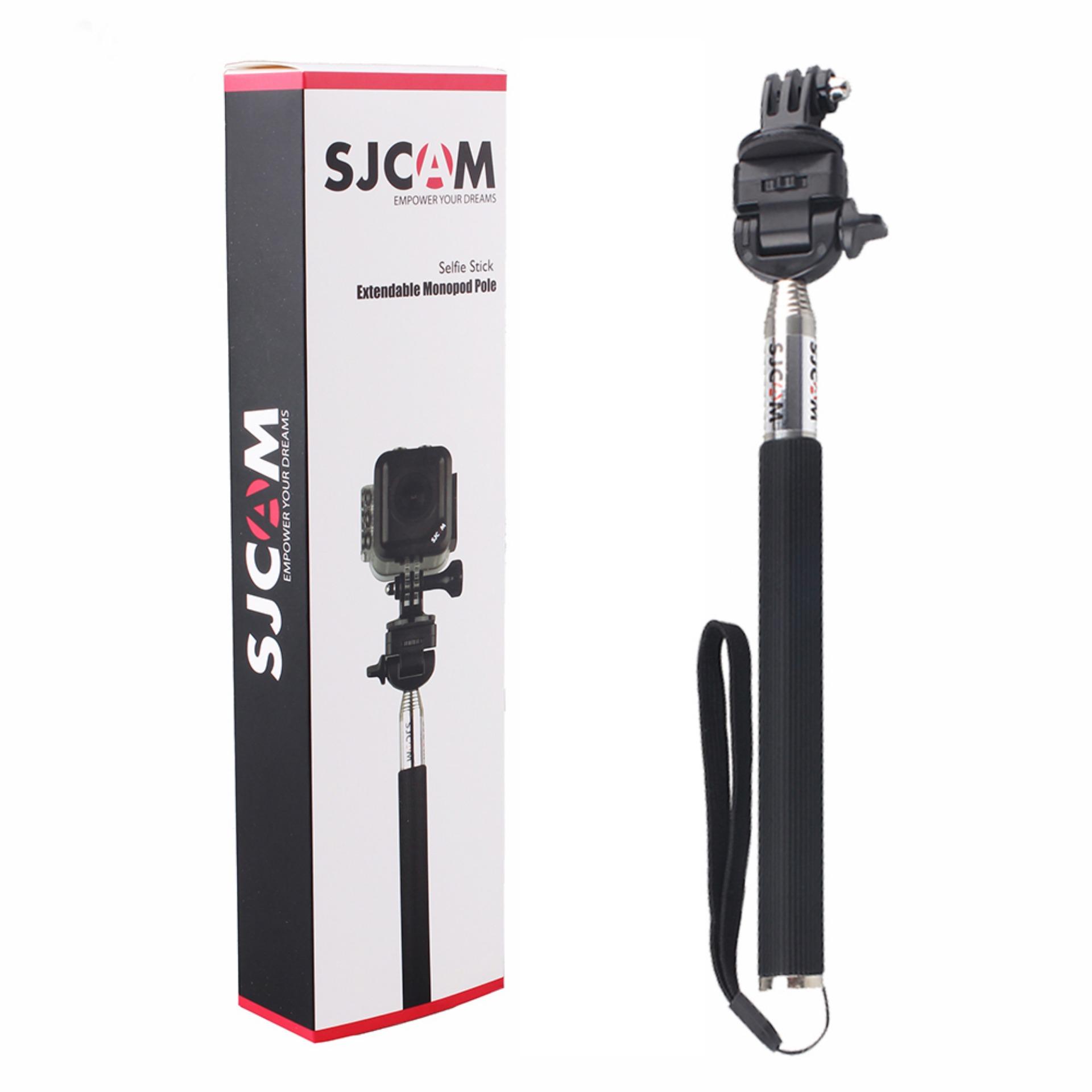 SJCAM Extendable Monopod Selfie Stick for SJCAM & Other Action Cameras (Black/Silver)