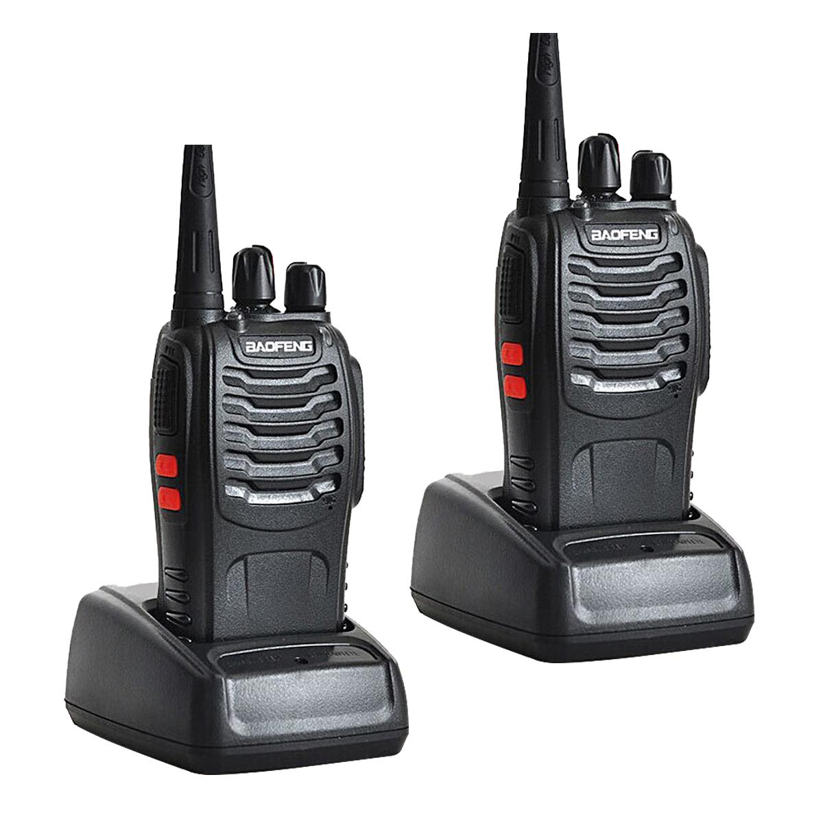 2pcs Baofeng BF-888S UHF FM Transceiver Portable Walkie Talkie Two-Way Radio BF888S (Black)