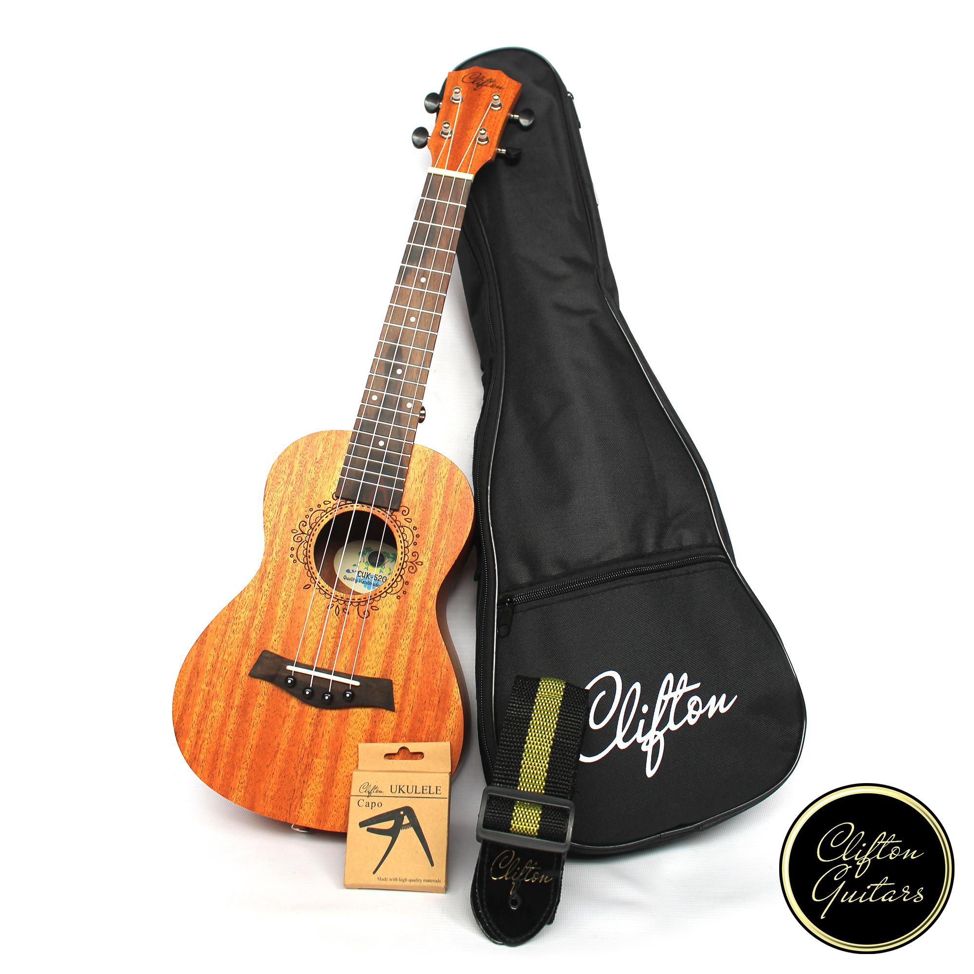 Clifton CUK-520 Concert Ukulele w/ FREE Accessory set and Gigbag