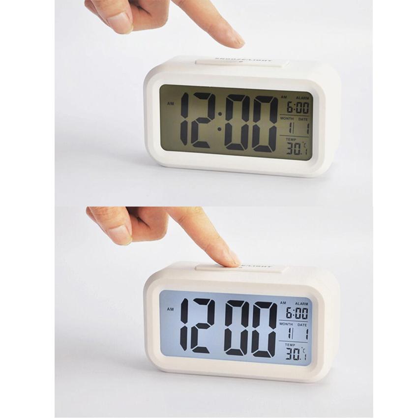 Smart Alarm Clock for Student Month Date Day Display LCD Light Sensor
