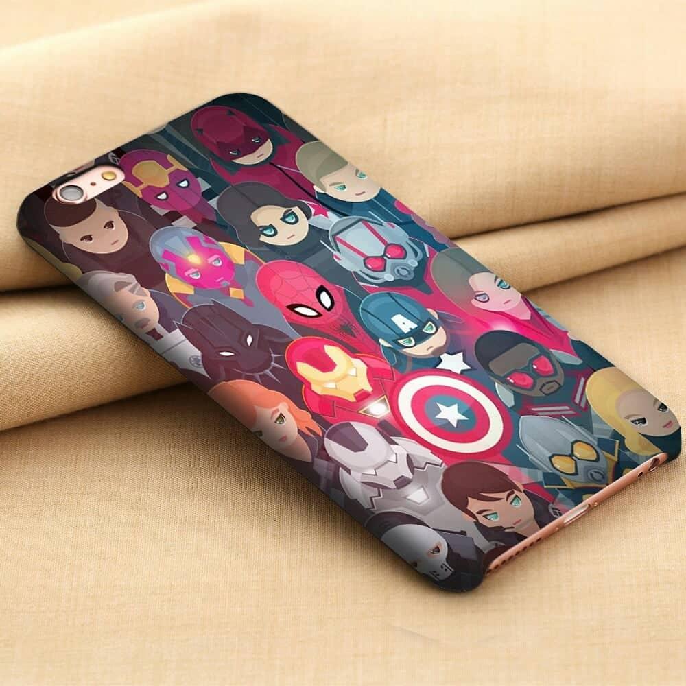 Fabcase Cute Avengers Mobile Case for iPhone 5c 5 6 6 Plus 7 7 Plus X Huawei P10 P20 Oppo F1s F7 A37 A71 A83 F5 A39 F3 Plus F3 Vivo V7 Plus Y55s Y67 V7 V9 Y53 Y69 Y85 Samsung J2 Pro J7 Prime J7 Pro J2 Prime S9