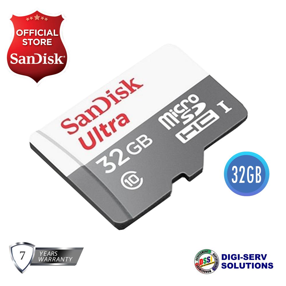 SanDisk Ultra Micro SDHC 32GB Class 10 UHS-I Memory Card SDSQUNS - NEW MODEL (Speed up to 80MB/s)