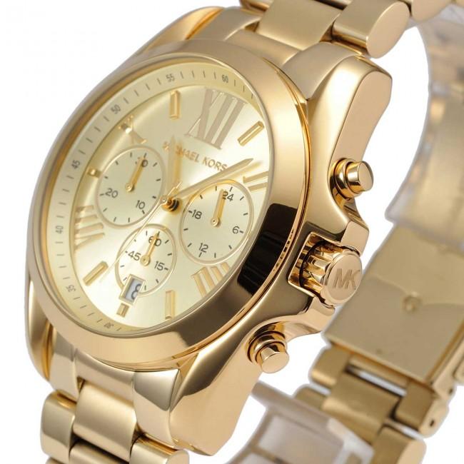 Michael Kors MK5605 Bradshaw Gold-Tone Chronograph Gold Dial for Men Watch BY PRIMAGLENDA