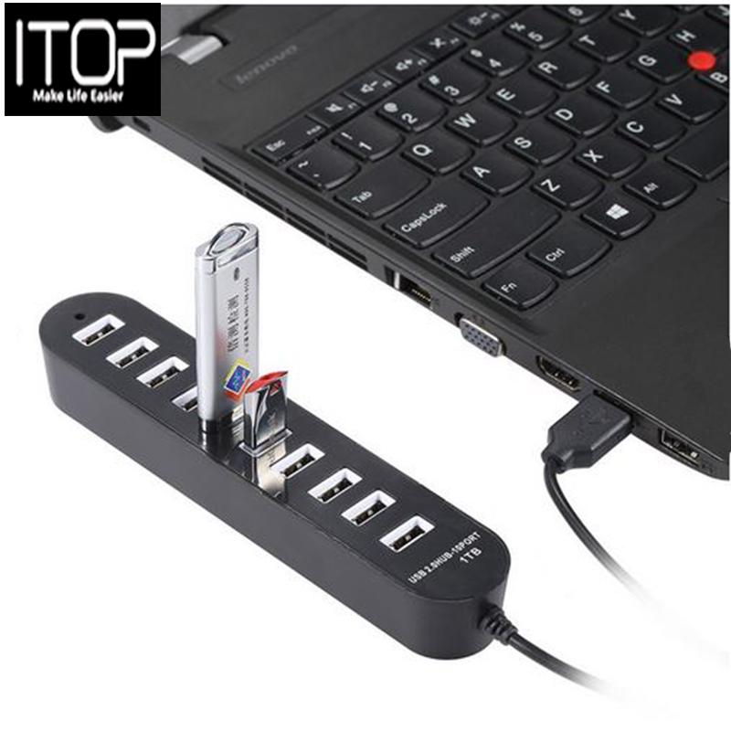 ITOP 10 port usb hub support 1TB for pc laptop & smartphone