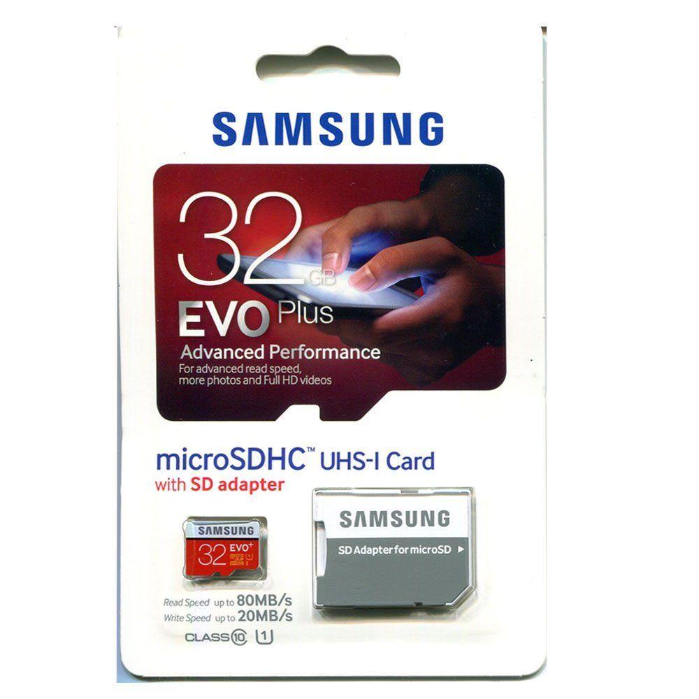 Samsung EVO Plus 32GB Micro SDHC UHS-I Class 10 Memory Card