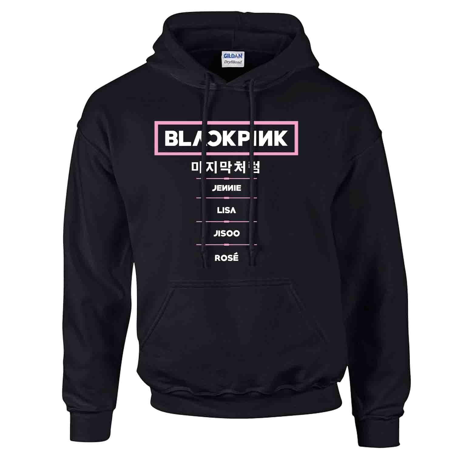 iGPrints BLACKPINK Kpop Korean Group Design Hoodie Jacket Black