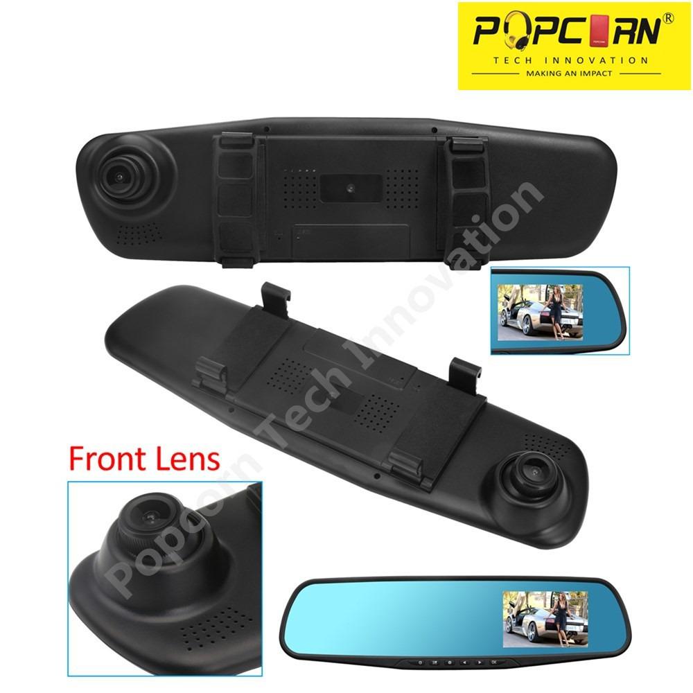 Popcorn Full 1080HD 4.3 Inch Dash Cam Video Recorder Dual Lens Front And Rear Mirror Car Camera DVR(Black) August 2018 - 4 Popcorn Full 1080HD 4.3 Inch Dash Cam Video Recorder Dual Lens Front and Rear Mirror Car Camera DVR(Black) - 4