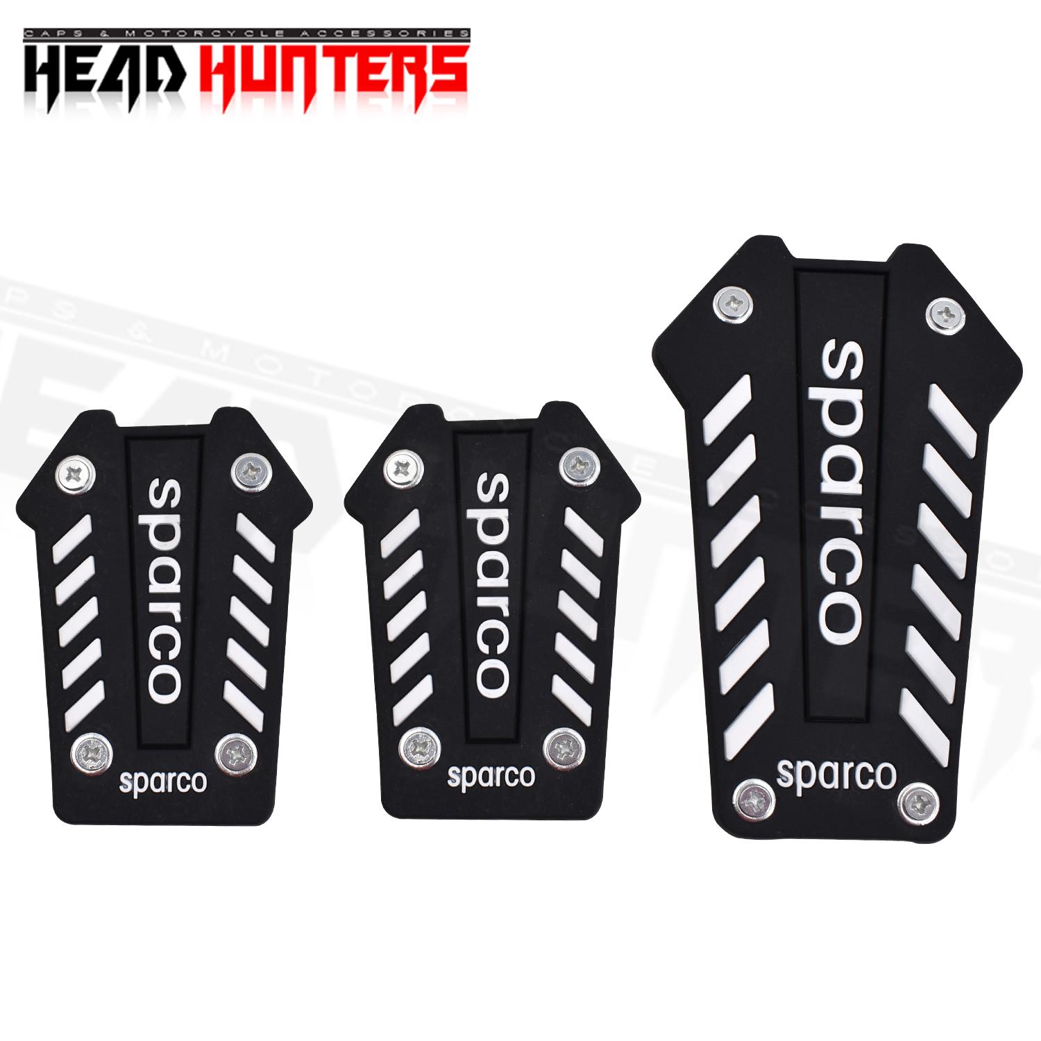 SPARCO NonSlip Pedal Kit Gas Clutch Brake Cover Pads for Manual