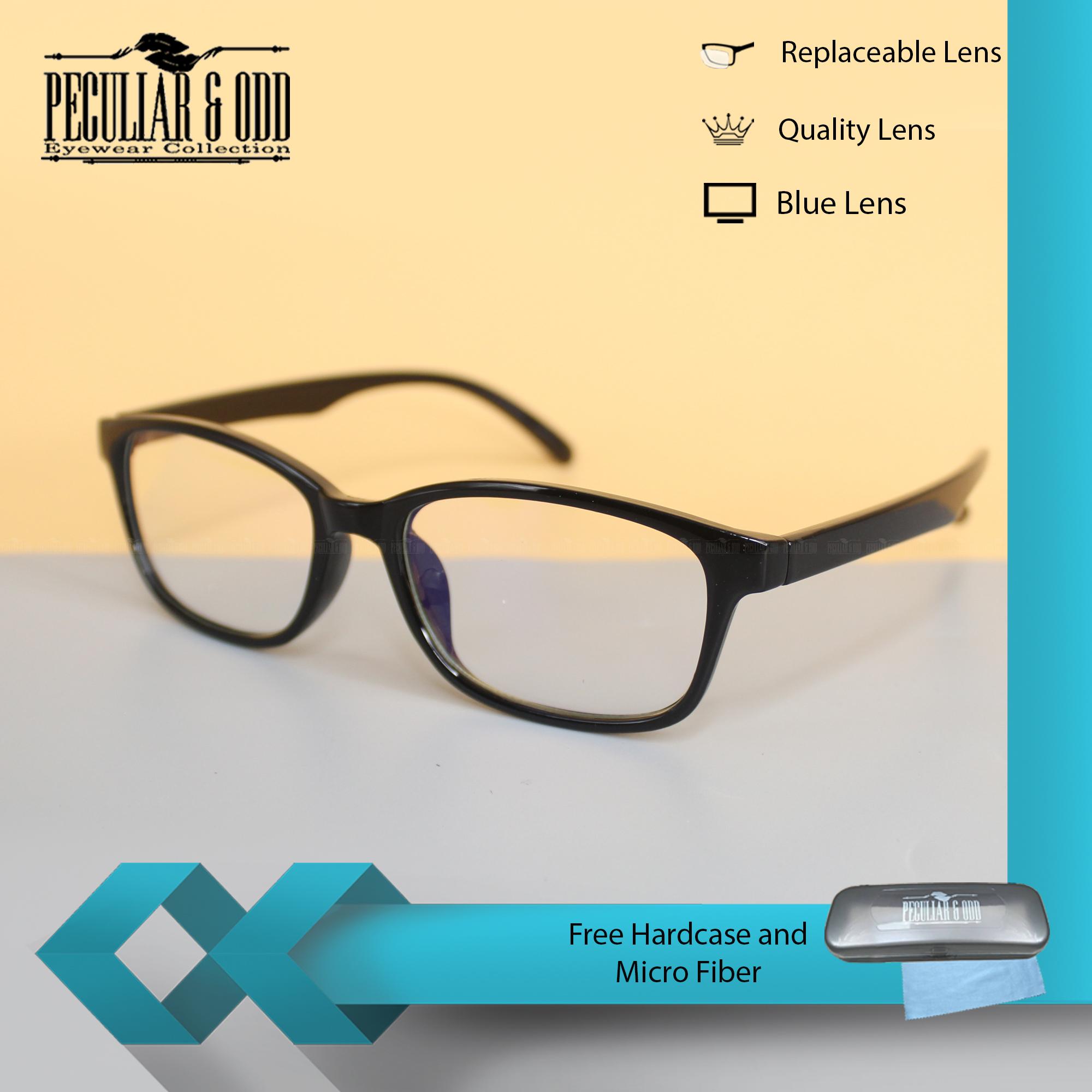 Peculiar 3028_Black Anti Radiation Blue Lens Filter Computer Reduction Radiation Glasses Replaceable Lens New