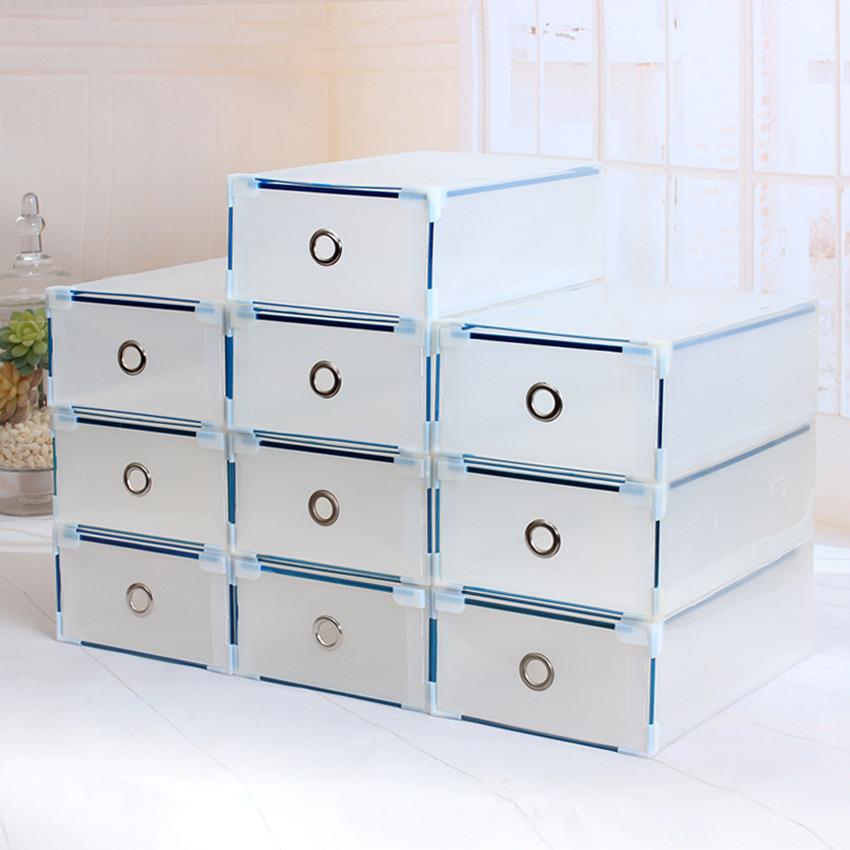 Rising Star Metal-edged Transparent Clear Drawer Plastic Shoe Boxes