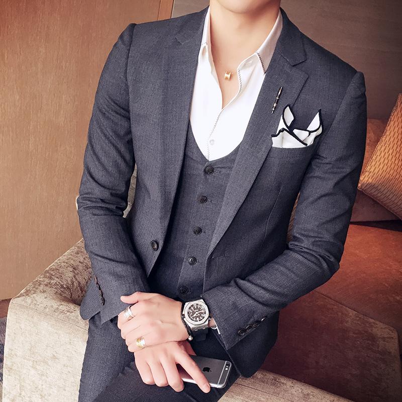 The groom Korean-style men Slim fit wedding dress for women suit