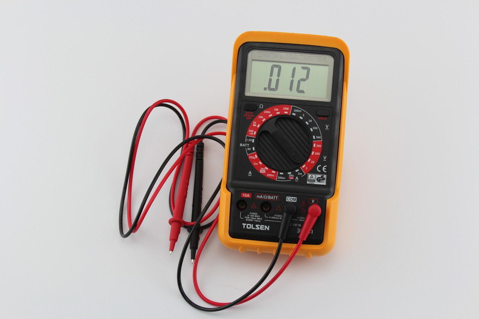 Tolsen Industrial Digital Multimeter with Large LCD Display Electrical
