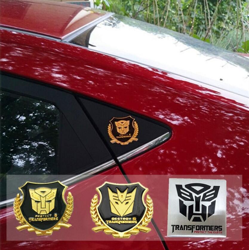 2PCS 3D Transformer Decepticons MOTORS Wheat Car Logo Car Emblem Badge