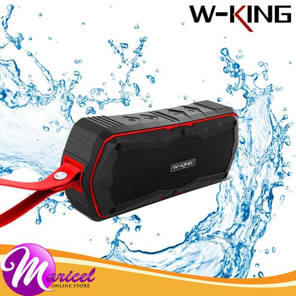 W-King S9 Super Bass Waterproof/Shockproof/Dustproof Portable Outdoor Bluetooth 4.0 Wireless Speaker and Powerbank (Black/Red)