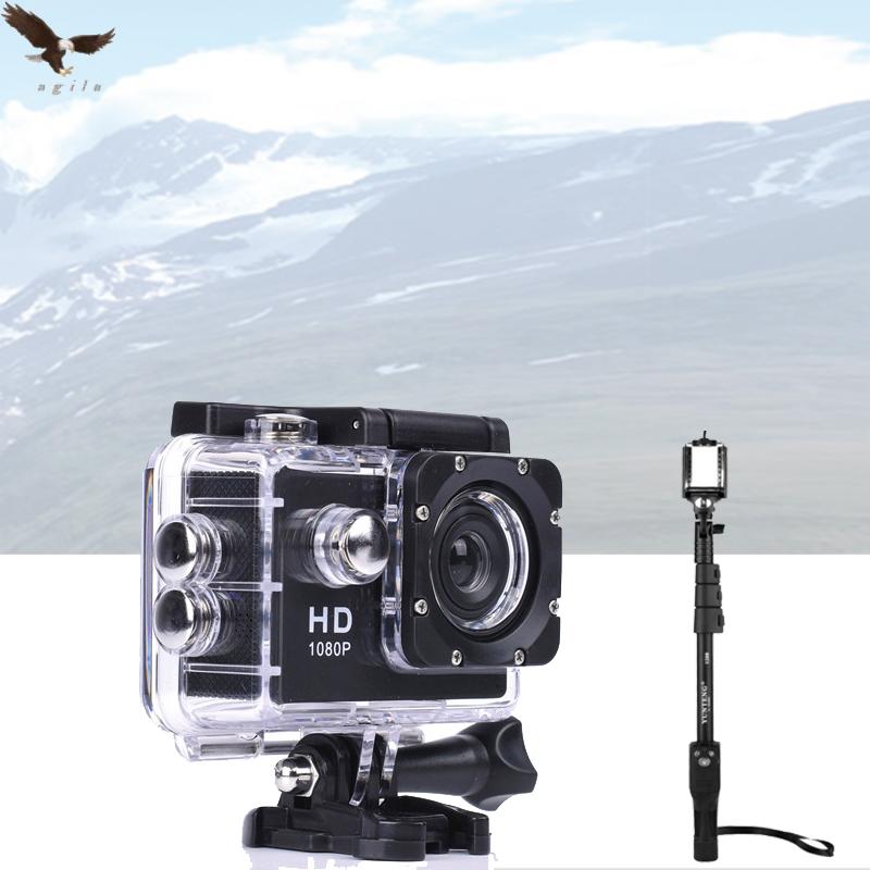 A7 Ultimate Sports Action Cam Under Water Extreme (Black) with FREE YunTeng YT-1288 Universal Monopod for Mobile Phones and Sports Cameras (Black)