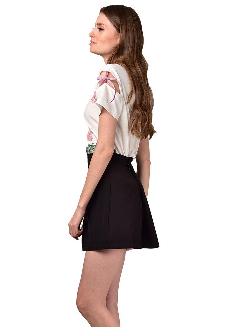 Plains And Prints Chrysler Short Sleeves Top - Offwhite September 2018 - 2 Plains and Prints Chrysler Short Sleeves Top - Offwhite - 2