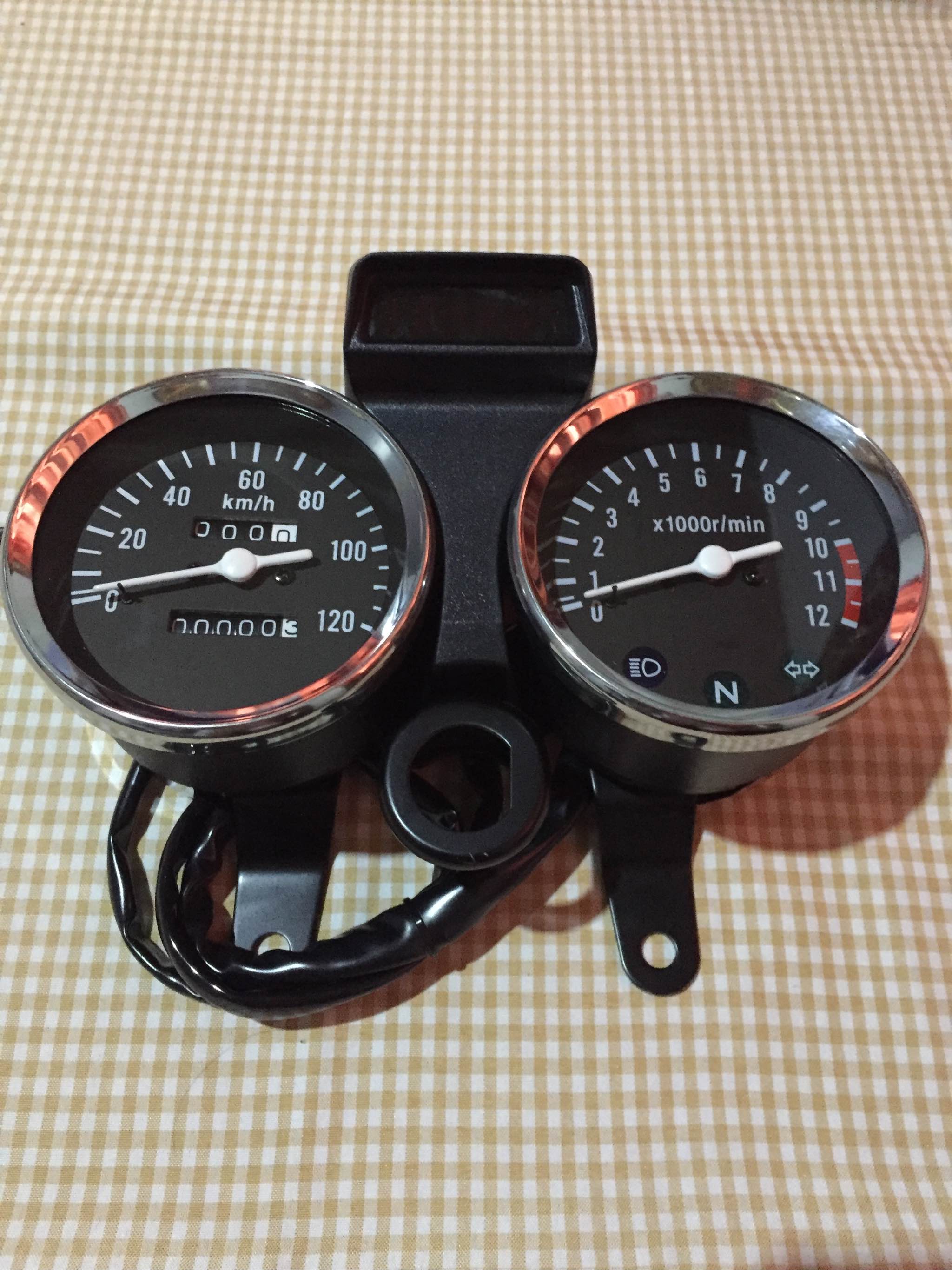 perfk ABS 12V Plastic Speedometer Tachometers For SUZUKI GS125