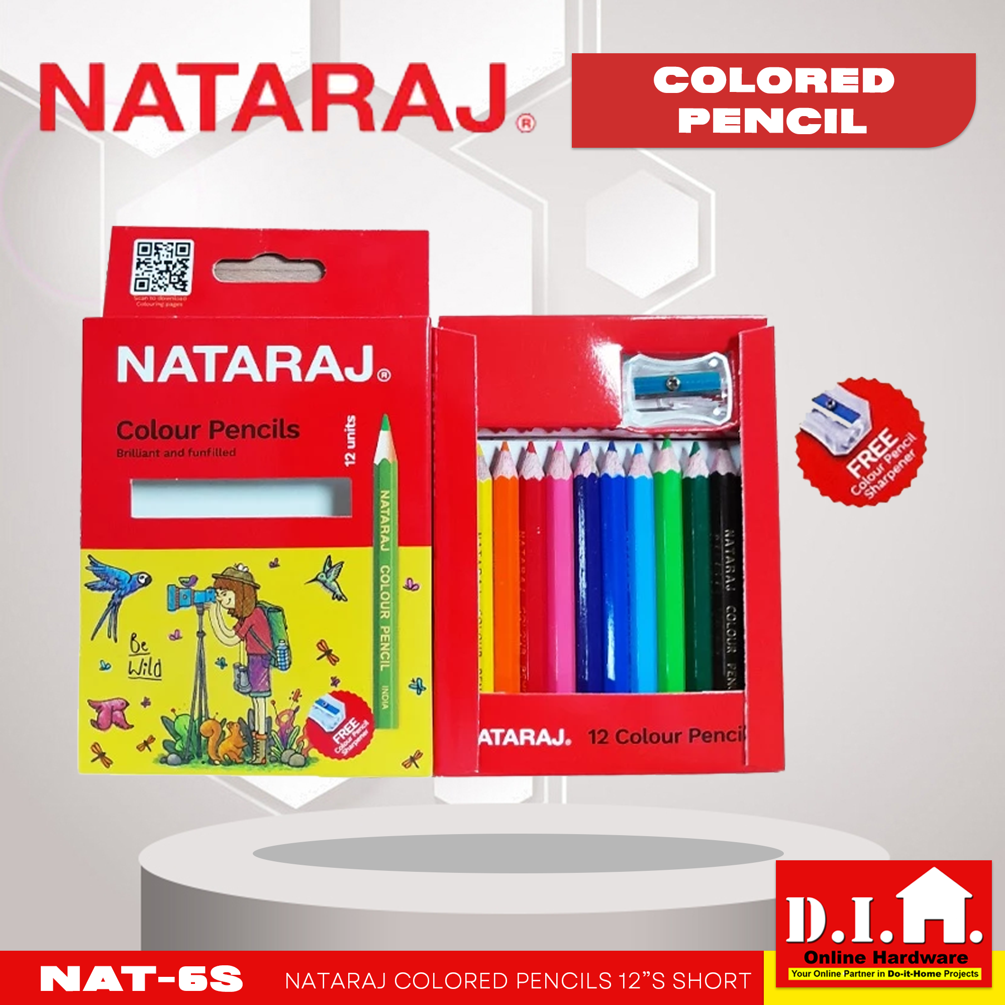 Do It Home NATARAJ NAT-6S Nataraj Colored Pencils Short