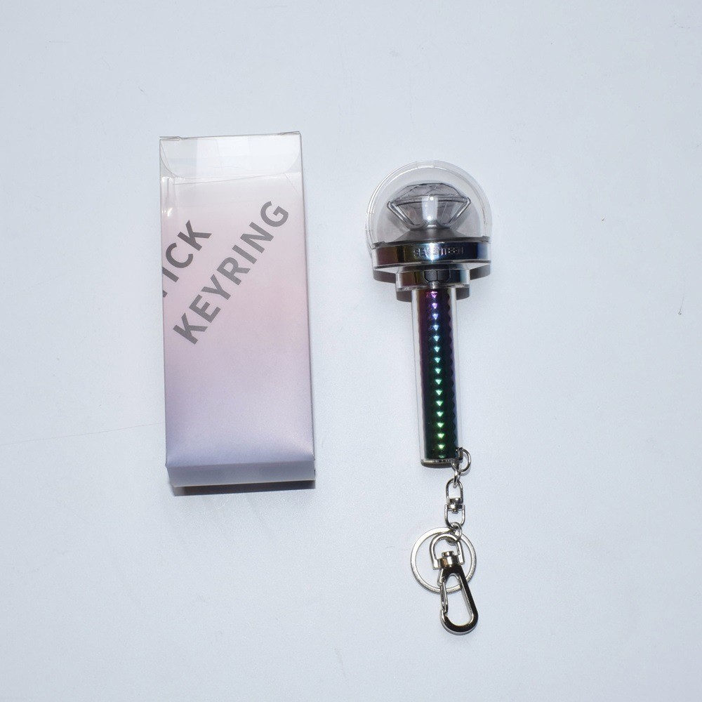 Kpop Idol Seventeen Mini Lightstick Key Ring Glow Stick Keychains for Carat Gift