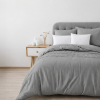 Soft Sewn 4 in 1 Duvet Set 1pc Duvet Cover 1pc Fully Garterized Fitted Sheet 2pcs Pillowcase Lightweight Wrinkle-Resistant Microfiber (Single Double Queen King)