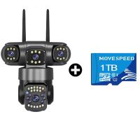 V380 PRO CCTV Camera HD Three Lens 3 Screens Outdoor Waterproof Surveillance Two-Way Audio Auto Tracking Night Vision IP Security Cameras