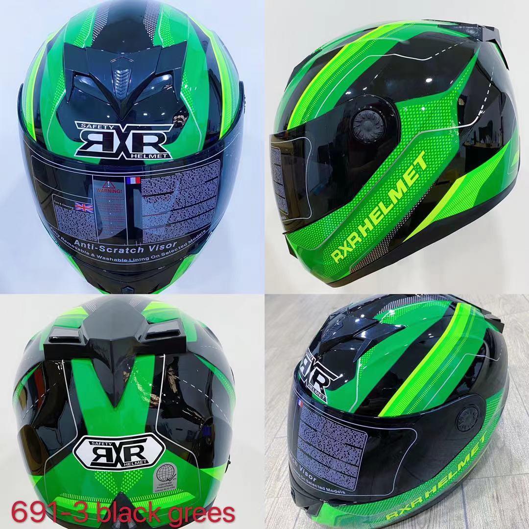 RXR BLACK VISOR With ICC K6913 Full Face Helmet For Adult size large review and price