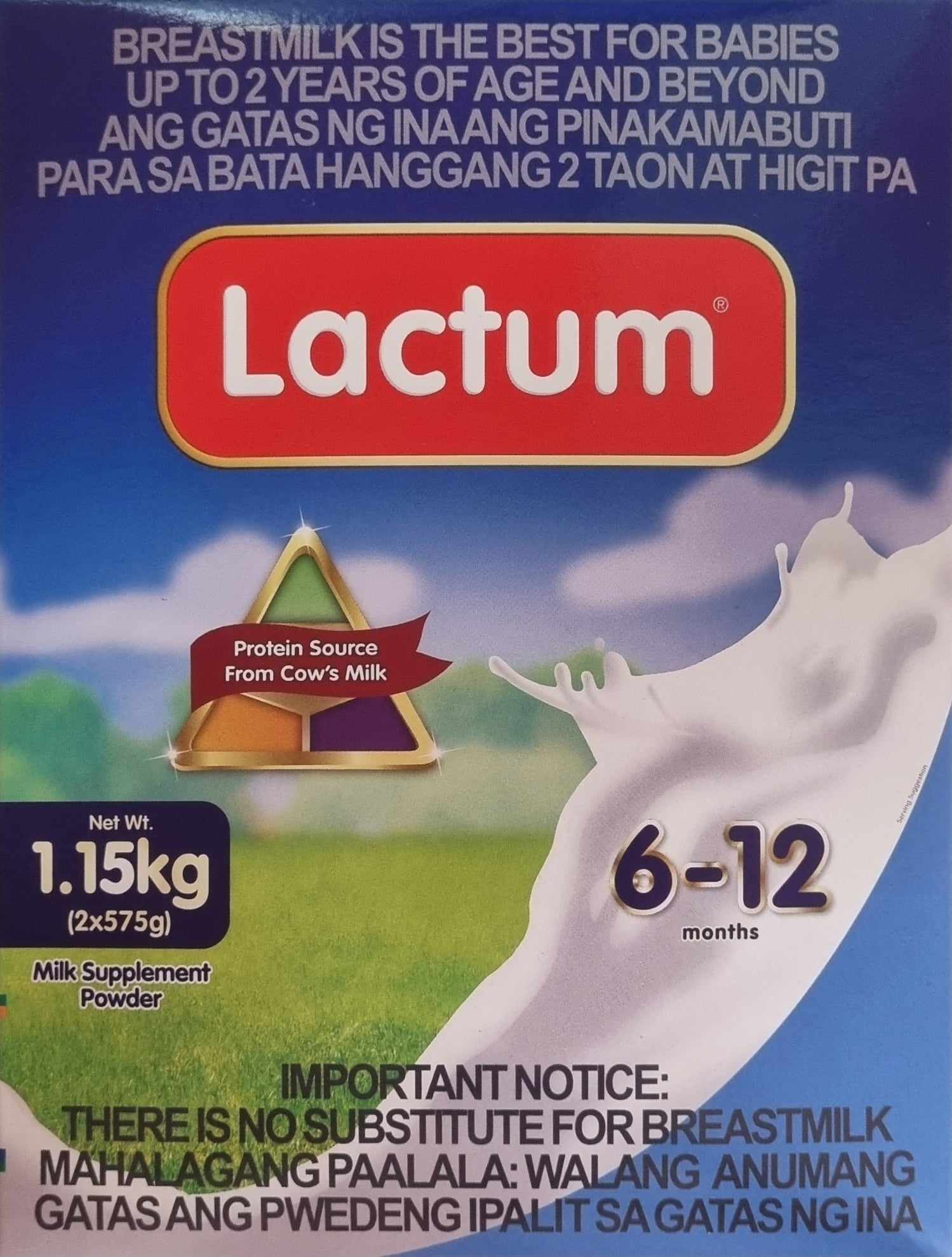 Lactum 6-12 1.15kg and 2kg