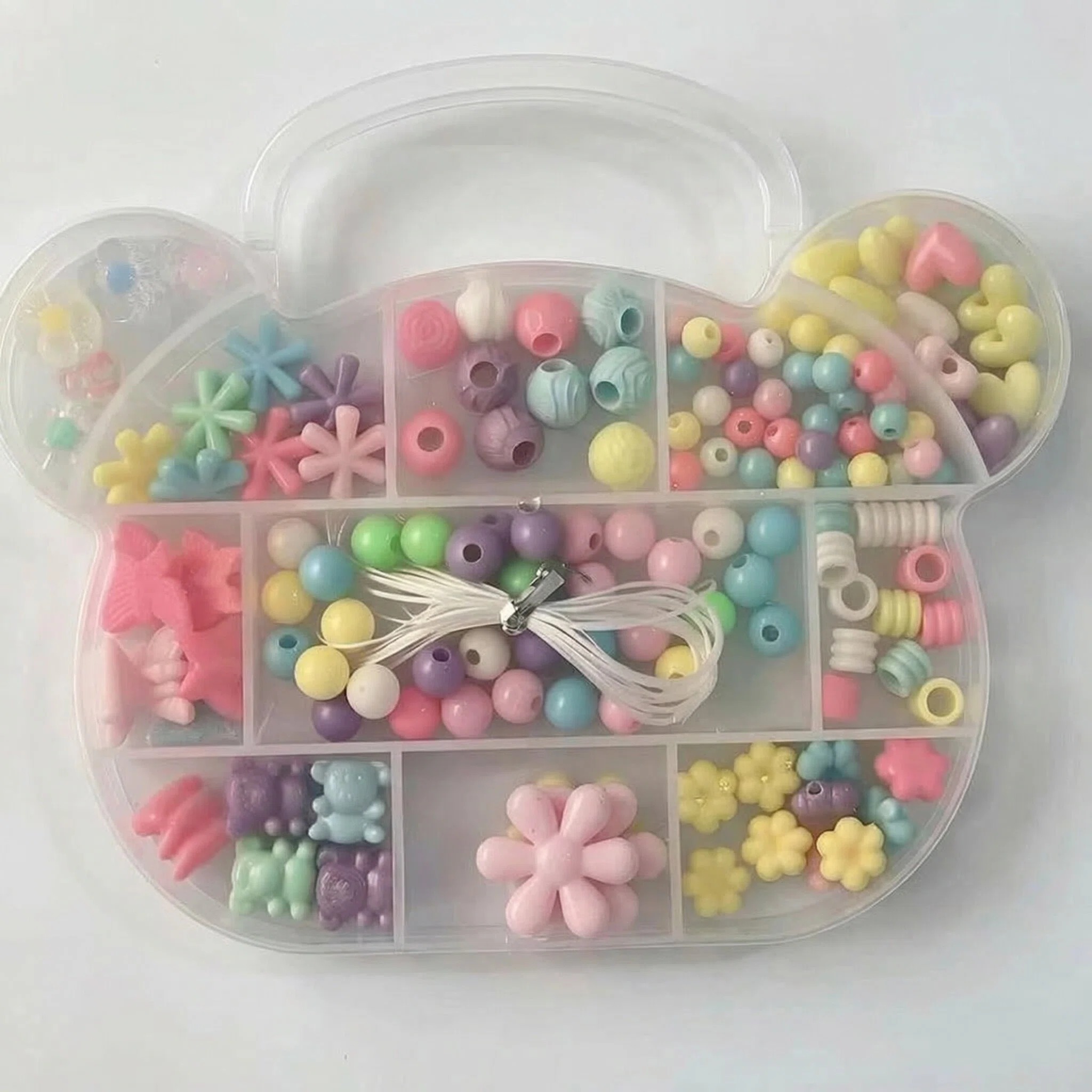 DAVU 500pcs bracelet beads set for kids bead set for making necklac and bracelet bracelet bead kit 3mm