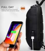OZUKO USB Charging Anti-theft Sling Bag for Men