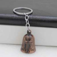 Vintage 3D Design Motorcycle Guardian Bell Retro Wing Design Biker Good Luck Jesus Charm Alloy Punk Style Evil Spirit Trap Bell