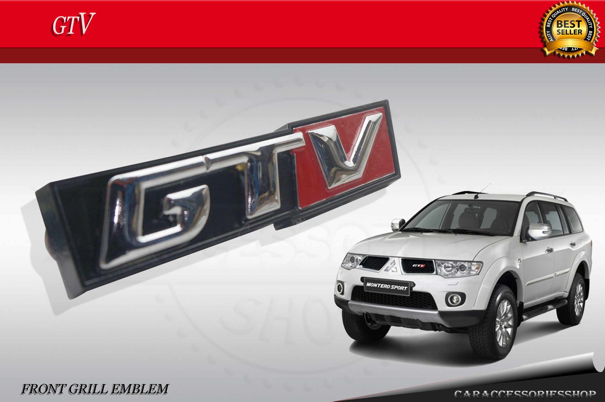 GTV EMBLEM FRONT GRILL EMBLEM & ADHESIVE TYPE / GTV EMBLE ADHESIVE TYPE ...