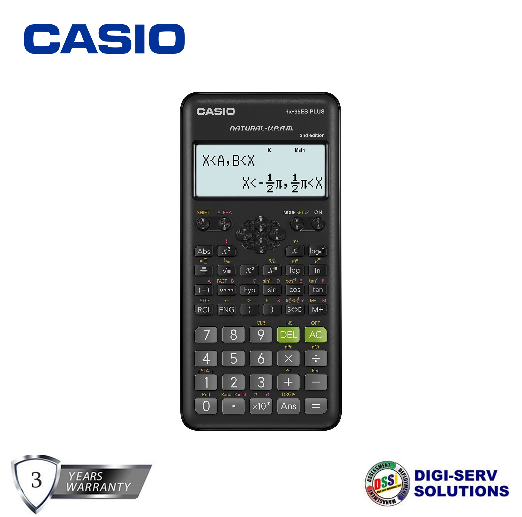 Casio FX-95ES PLUS 2nd Edition Standard Scientific Calculator