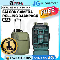 Eirmai 44L / 53L Falcon Rolling Backpack for Camera 16″ Laptop & Equipment Travel Photography Storage with Carry or Pull Mode Water-Resistant FIDLOCK Magnetic QR Quick-Release Buckle Rain Cover 78mm Directional Wheels | FT11 | FT10 | JG Superstore