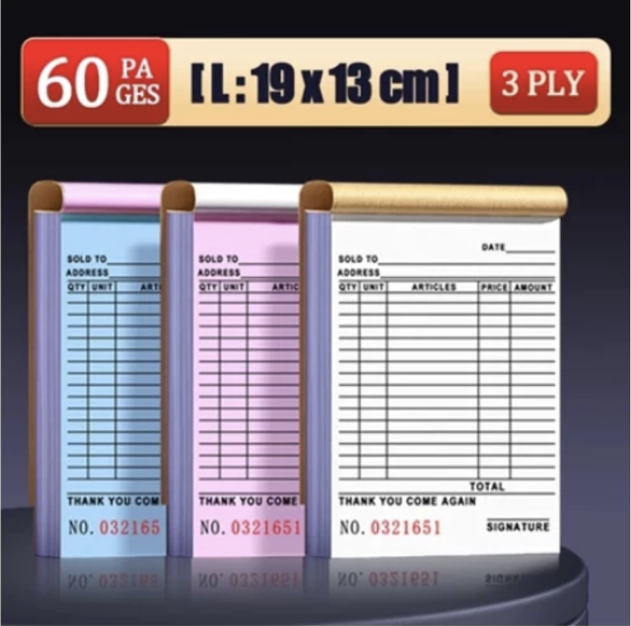 Ecoplanet Business receipt 2copy 3copy carbonization receipt official receipt invoice 60 pages