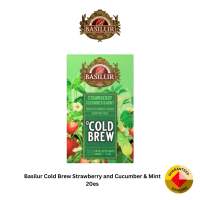 BASILUR TEA Cold Brew ″Strawberry Cucumber & Mint″ (2g x 20En) - 72094 - Caffeine Free with Natural Fruits and Flavours Gift Ideas Healthy Beverage Invigorating taste with tones of strawberries and cucumbers..