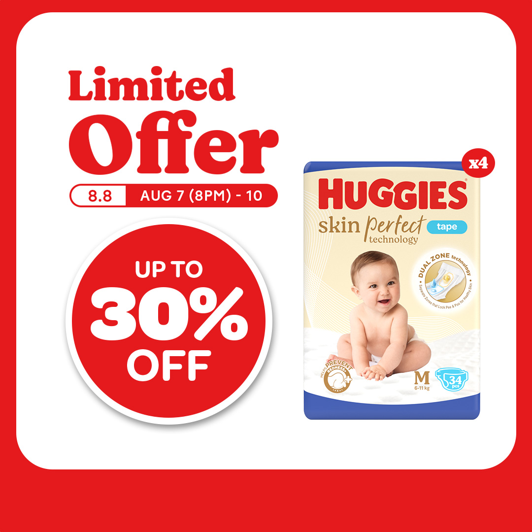 Huggies Skin Perfect Diaper - Medium 136 pcs